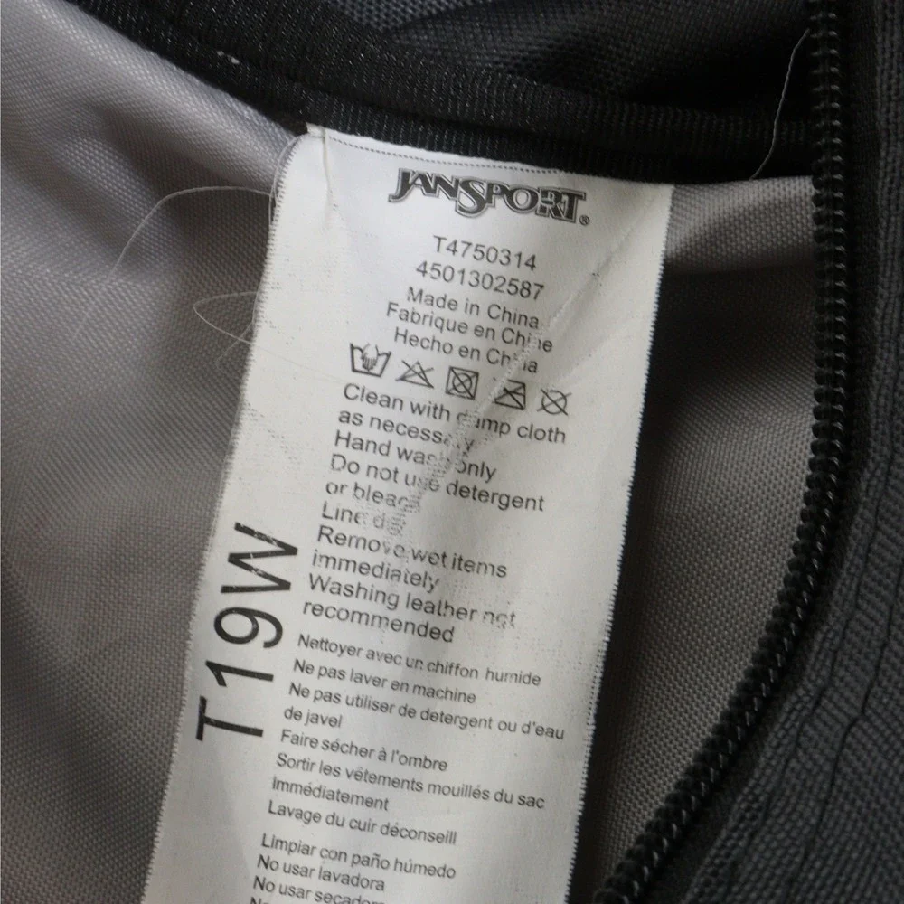 JanSport Backpack Big Student Grey Laptop School Bag Y2K Streetwear Vintage
